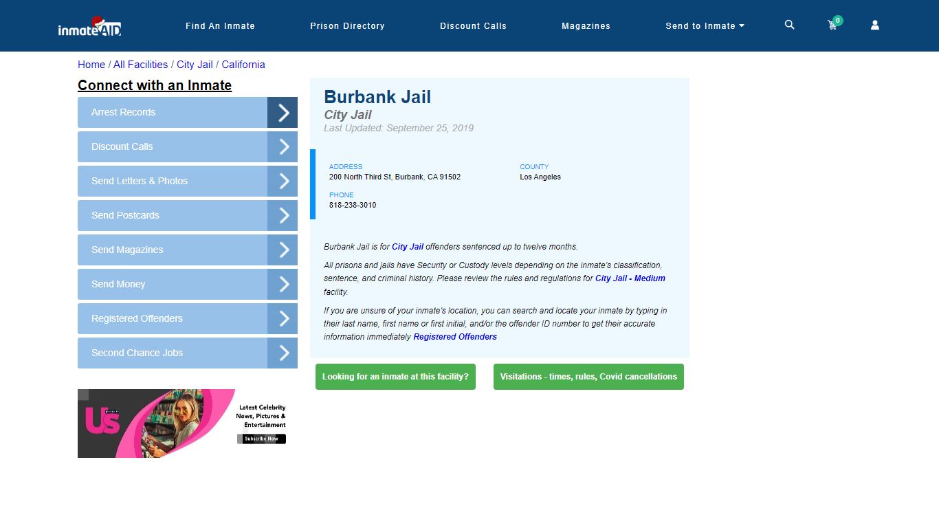 Burbank Jail | Inmate Locator